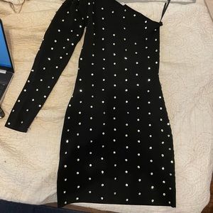 Bedazzled one shoulder Gianni Bini dress (missing a 4-5 gems)
